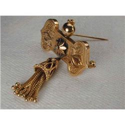 Victorian 14K Rose Pink Gold Seed Pearl Brooch #861955