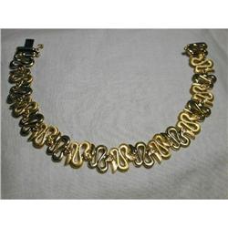 Estate 14K YG Yellow Gold Snake Snakes Bracelet #861984
