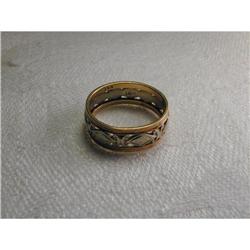 Antique Estate 14K Filigree Wedding Band Ring #862012