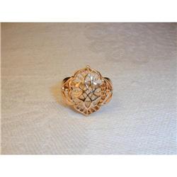 Estate 14K Pink Rose Gold Filigree Ring #862029