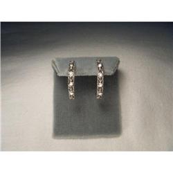 Estate 14K WG Gold Filigree Diamond Earrings #862034