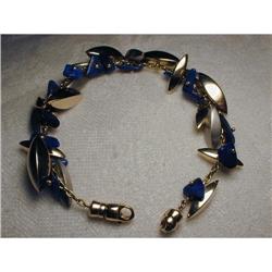14K 2-Tone Two-Tone Gold Lapis Lazuli Bracelet #862046