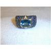 Image 1 : Estate 14K Sapphire Diamond Blue Topaz Ring #862077