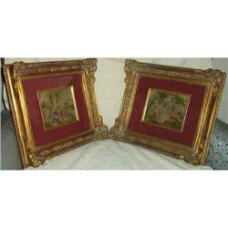 French Petit Point  Needlework Framed Purse  #862494
