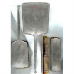 Sterling Silver Vanity Set Art Deco #862500