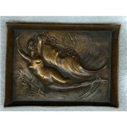 Art Nouveau Nude on Bronze tray. #862523