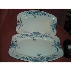 Platters. Blue and White Circa 1880 Matching #862532