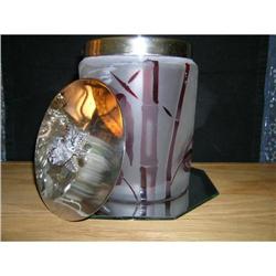 English biscuit jar with overlay glass. C1880 #862628