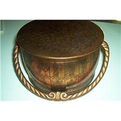 Hand Hammered Copper Bucket With Lid #870548