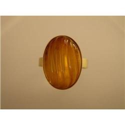 Ring  14ct.  Carved  Amber #870565