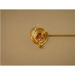 Stickpin  15ct.  Snake  with  Golden  Citrine #870566