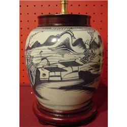CHINESE EXPORT BLUE CANTON GINGER JAR #870660