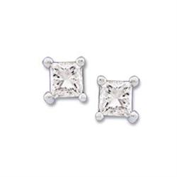 PLATINUM Earstuds PRINCESS DIAMONDS #870908