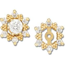  14k Gold DIAMOND EARRING JACKETS! #870912