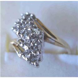 10k and Diamond waterfall ring. #871401