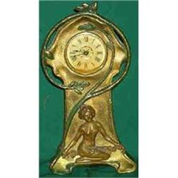 Art Nouveau clock with nude. Not working #871402