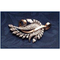 PENNINO Sterling Brooch, Signed Rhinestone #871611