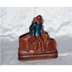 Art Deco Black Porter Brush Holder #871612