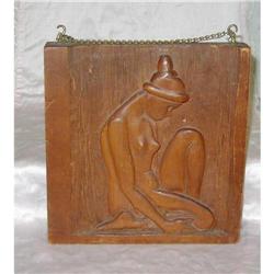 African Nude Woman Carved into Wood #871614