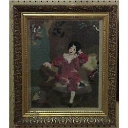 Exquisite Needlepoint of Child from England #871623