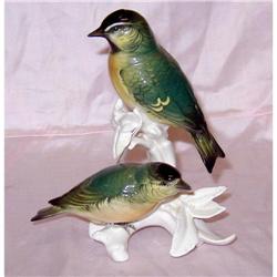Porcelain Dresden - 2 Birds on Branch #871631