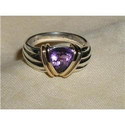 Kabana Amethyst Ring 925 Silver/14k, Size 7 1/2 #871639