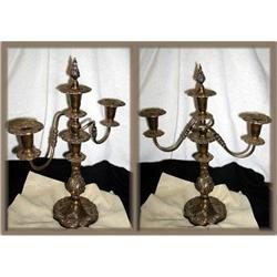 Antique 3 Arm Candleabra,Unpolished,Hallmarks #871640