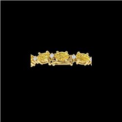 25.8 ctw Citrine & VS/SI Diamond Eternity Bracelet 10K Yellow Gold