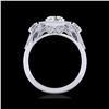Image 1 : 2.11 ctw VS/SI Diamond Solitaire Art Deco 3 Stone Ring 18K White Gold