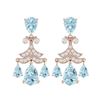 Image 1 : 11.35 ctw Sky Topaz & VS Diamond Earrings 18K Rose Gold