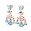 Image 2 : 11.35 ctw Sky Topaz & VS Diamond Earrings 18K Rose Gold