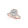 Image 2 : 2.22 ctw Certified VS/SI Diamond 2pc Wedding Set Halo 14K Rose Gold