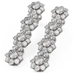 8.24 ctw Diamond Designer Earrings 18K White Gold