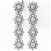 Image 2 : 8.24 ctw Diamond Designer Earrings 18K White Gold