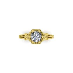 1 ctw Solitaire Certified VS/SI Diamond Ring 18K Yellow Gold