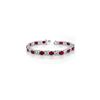 Image 1 : 16.05 ctw Ruby & Diamond Bracelet 14K White Gold