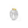 Image 2 : 3.04 ctw Yellow Sapphire & Diamond Ring 18K White Gold