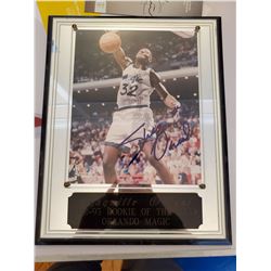 Shaquille O'neal Rookie Sighned 8x10 on Plaque