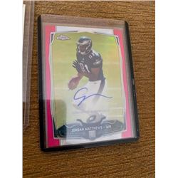 Jordan Matthews Topps chrome Pink auto