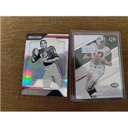 Joe Namath Prizm silver refractor and Flawless card lot