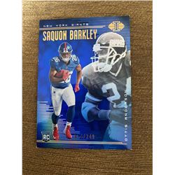 2018 PANINI ILLUSIONS SAQUON BARKLEY RC ROOKIE blue SP 249 made