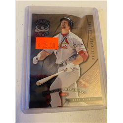 Mark Mcgwire Preferred Power preferred seating Rare die cut