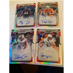 Lot of 4 Prizm football auto rc cards