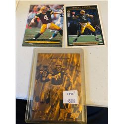 Brett Favre 3 Card lot with select Gold team insert rare
