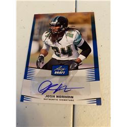Josh Norman Leaf Draft auto Blue