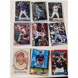 9 Card Baseball RC Card Lot Jack Flaherty JD Davis and More