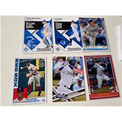 6 card baseball star lot Kris Bryant Ichiro Springer Dahl RC