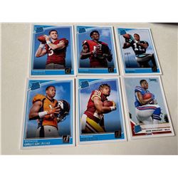 6 Card Football RC Lot Rosen Guice Ridley Moore