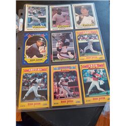9 Card Reggie Jackson Lot