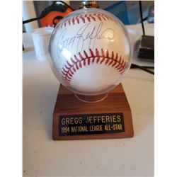 Gregg Jefferies Signed Baseball